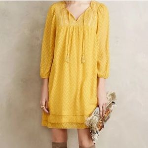 Anthropologie mini boho embroidered dress